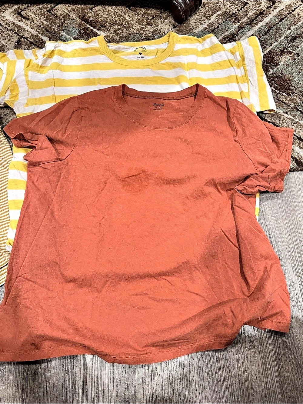 Madewell Organic Cotton Striped Tops Size XXL
